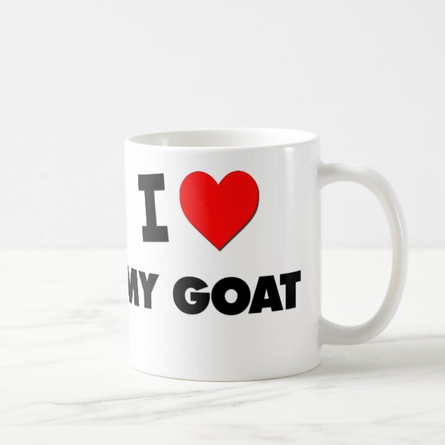 I Love My Goat Coffee Mug (Right)