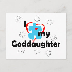 I Love My Goddaughter - Autism Postcard