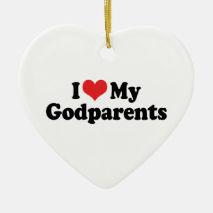 I Love My Godparents Ornament