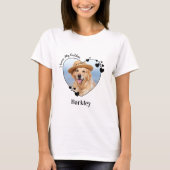 I Love My Golden Retriever Dog Heart Pet Photo T-Shirt (Front)