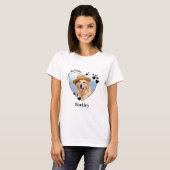 I Love My Golden Retriever Dog Heart Pet Photo T-Shirt (Front Full)