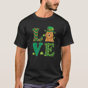 I Love My Goldendoodle St Patricks Day Funny Dog L T-Shirt