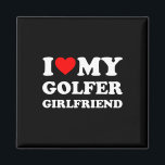 I Love My Golfer Girlfriend Heart Gf Golfing  Magnet<br><div class="desc">I Love My Golfer Girlfriend Heart Gf Golfing</div>
