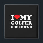 I Love My Golfer Girlfriend Heart Gf Golfing  Magnet<br><div class="desc">I Love My Golfer Girlfriend Heart Gf Golfing</div>