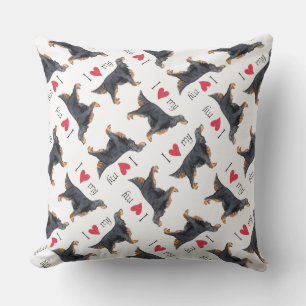 I Love my Gordon Setter Outdoor Pillow