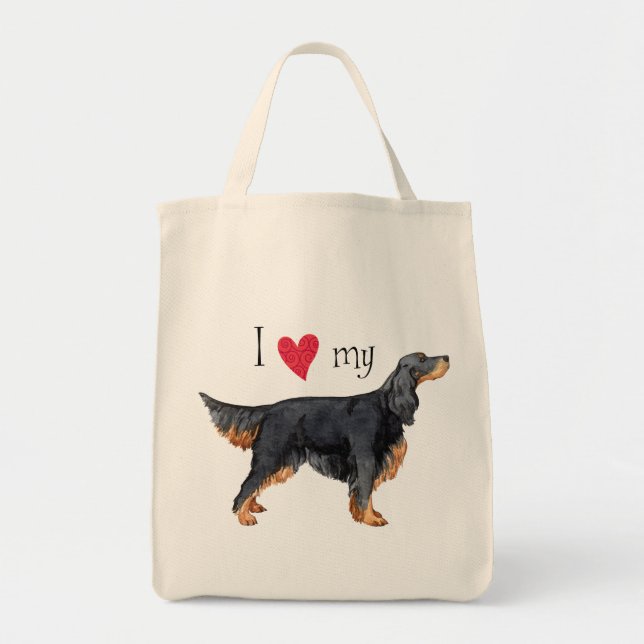 I Love my Gordon Setter Tote Bag (Front)