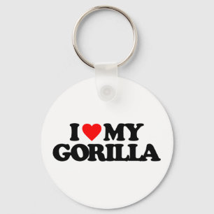 I LOVE MY GORILLA KEYCHAIN