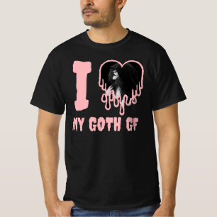 I Love My Goth GF Pink Dripping Heart Photo T-Shirt