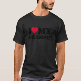 I Love My Grampie Heart Grandpa Family T-Shirt
