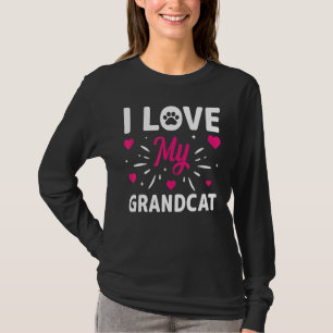 I Love My Grandcat Cat Granddad Grandma Grandpar T-Shirt