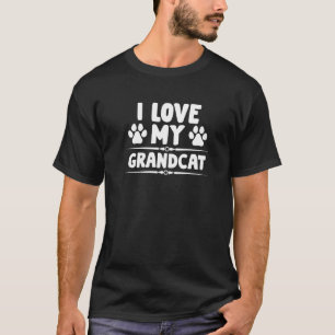 I Love My Grandcat Cat Granddad Grandma Grandpar T-Shirt