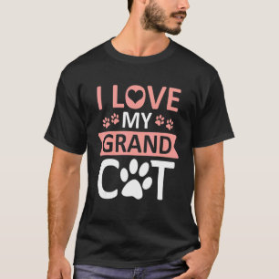 I Love My Grandcat Cat Granddad Grandma Grandpar T-Shirt