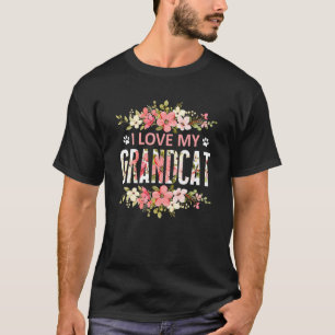 I Love My Grandcat Cat Granddad Grandma Grandpare T-Shirt