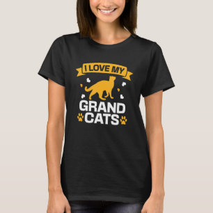I Love My Grandcats Cat Granddad Grandma Grandpa T-Shirt