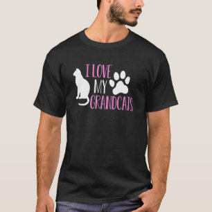 I Love My Grandcats Cat Granddad Grandma Grandpa T-Shirt