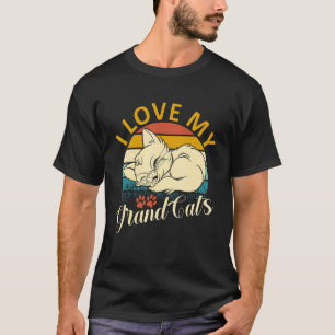 I Love My Grandcats Cat Granddad Grandma Grandpa T-Shirt