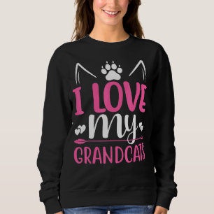 I Love My Grandcats Cat Granddad Grandma Grandpar Sweatshirt