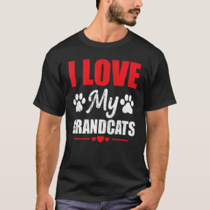 I Love My Grandcats Cat Granddad Grandma Grandpar T-Shirt