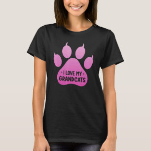 I Love My Grandcats Cat Granddad Grandma Grandpar T-Shirt