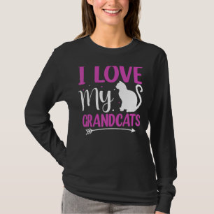 I Love My Grandcats Cat Granddad Grandma Grandpar T-Shirt