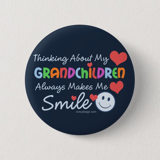 I Love My Grandchildren 2 Inch Round Button (Front)