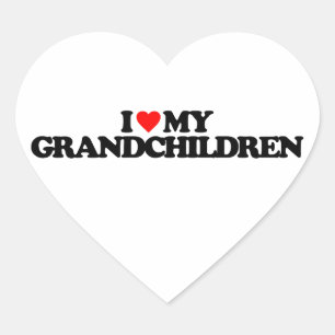 I LOVE MY GRANDCHILDREN HEART STICKER