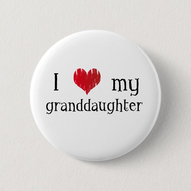 I love my granddaughter 2 inch round button (Front)