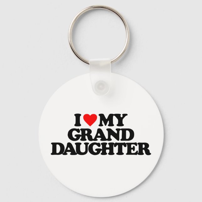 I LOVE MY GRANDDAUGHTER KEYCHAIN (Front)