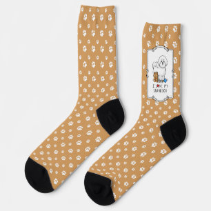 I Love My Granddog Bichon Frise Dog - Grandparents Socks