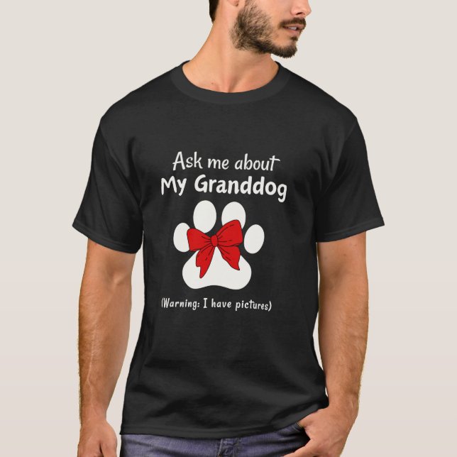 I Love My Granddog Dog Grandma Grandpa Coquette bo T-Shirt (Front)