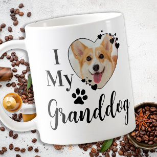 I Love My Granddog Personalized Grandma Pet Photo Coffee Mug