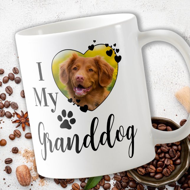I Love My Granddog Personalized Grandpa Pet Photo Coffee Mug (Creator Uploaded)