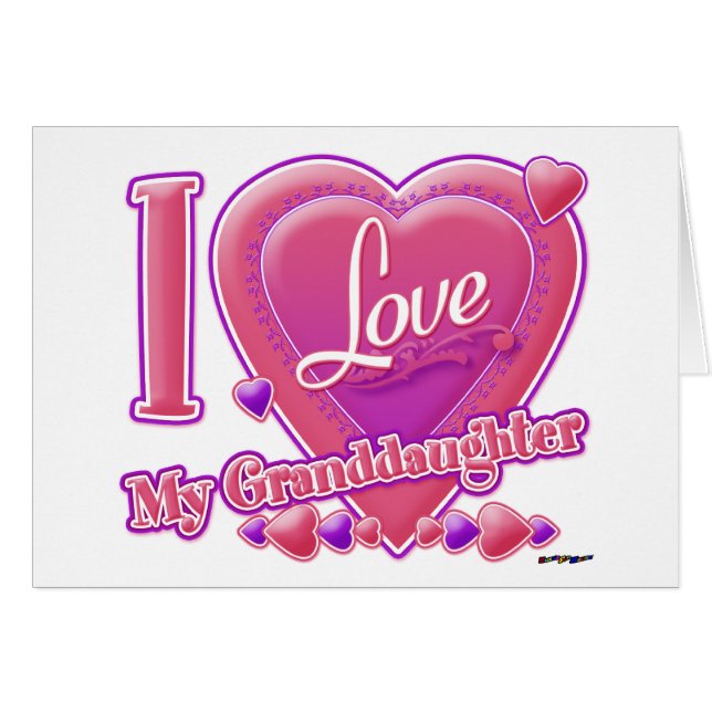 I Love My Grandgirl rose/violet - coeur (Devant horizontal)