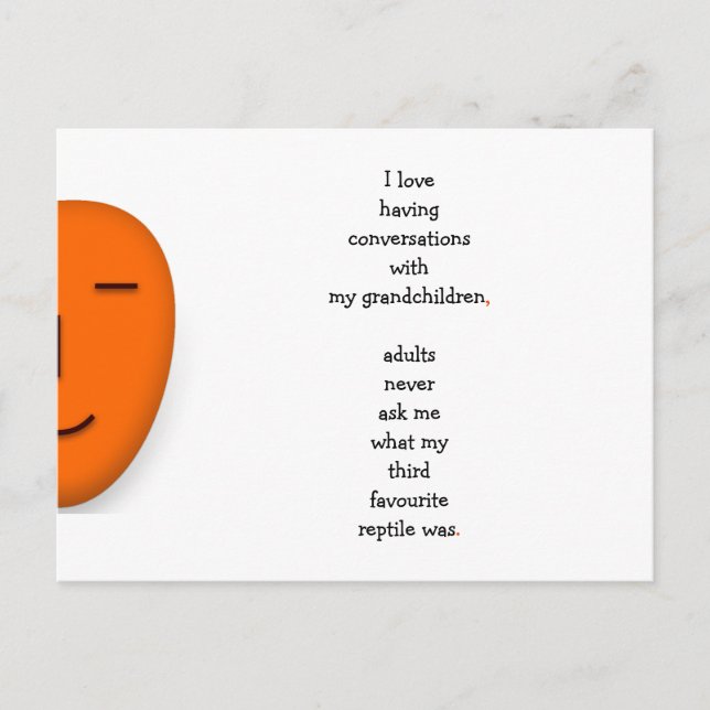 I Love My Grandkids Grandpa Grandma Quote Funny Postcard (Front)