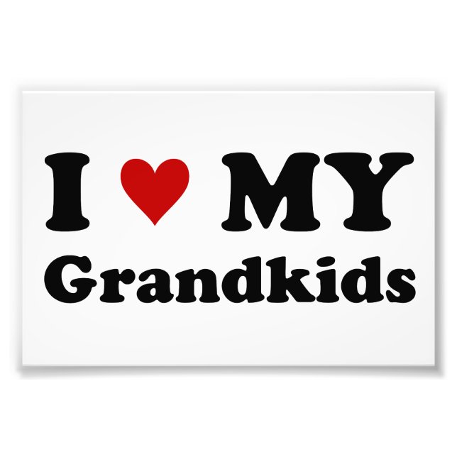 I Love My Grandkids Photo Print (Front)