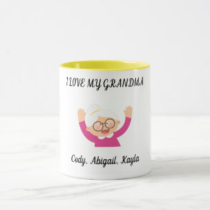 "I Love My Grandma" deux tasses de café toniques.