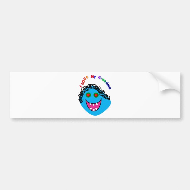 I love my Grandma Gift Ideas Bumper Sticker (Front)