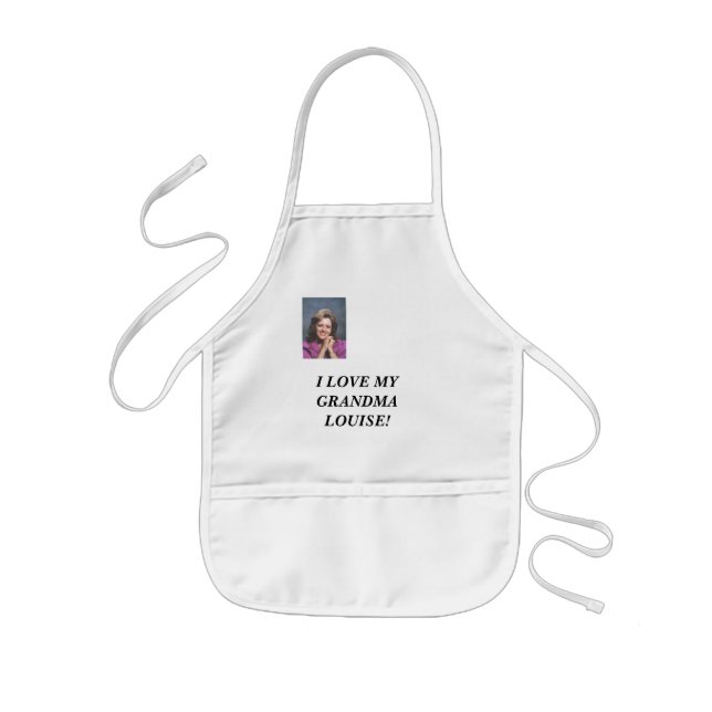 I LOVE MY GRANDMA LOUISE... - Customized Kids Apron (Front)