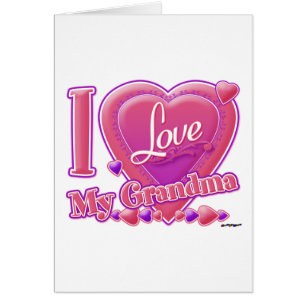 I Love My Grandma rose/violet - coeur