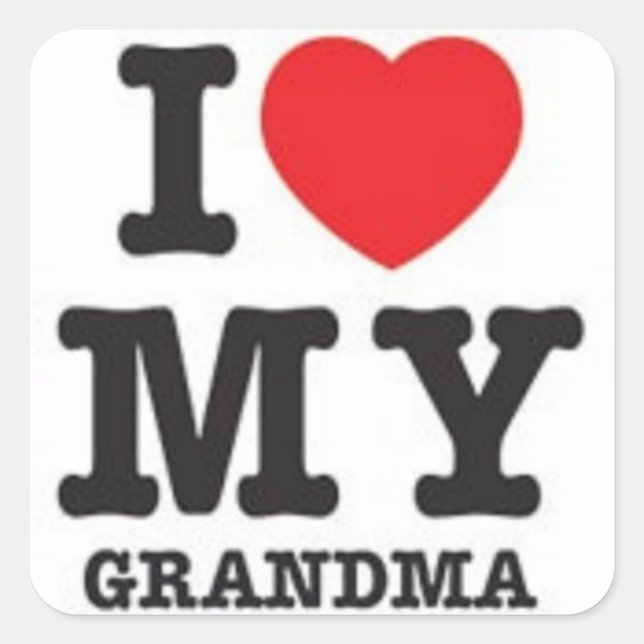 I Love My Grandma Sticker (Front)
