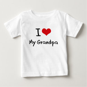 I Love My Grandpa Baby T-Shirt