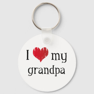 I Love my grandpa Keychain