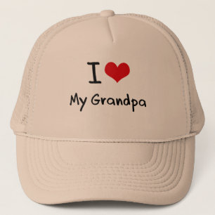 I Love My Grandpa Trucker Hat