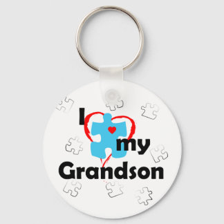 I Love My Grandson - Autism Keychain