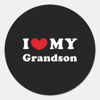 I Love My Grandson I He My Grandson Classic Round Sticker