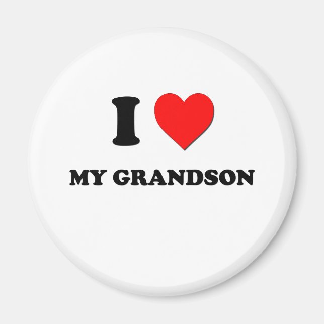 I Love My Grandson Magnet (Front)