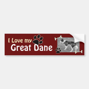I love my Great Dane Bumper Sticker