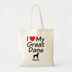 I Love My  Great Dane Dog Tote Bag