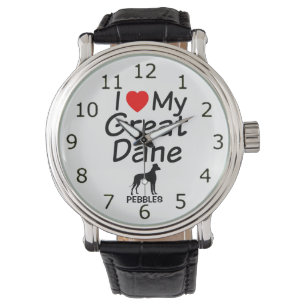 I Love My Great Dane Dog Watch