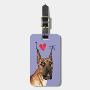 I Love my Great Dane Luggage Tag